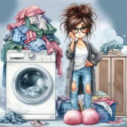 JACAROU - LAUNDRY DAY 50CM X 50CM - DIAMOND DOTZ